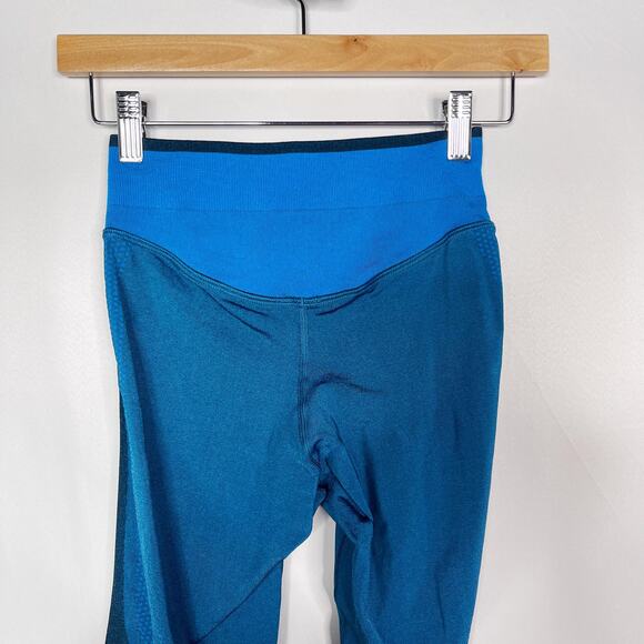 Lululemon Womens 4 Blue Poolside Seamless Mesh High Rise Training Leggings 25" - Picture 5 of 9